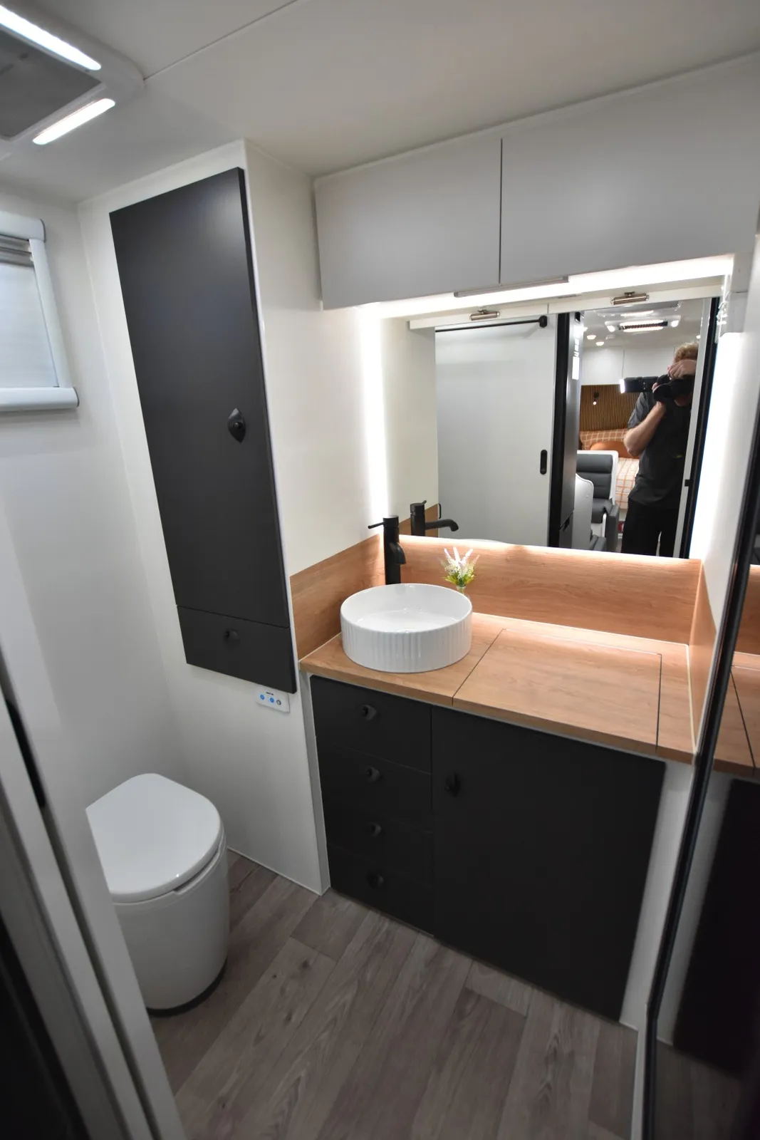 Safari Tuff Roader-X 206 ensuite with vessel basin, vanity and toilet