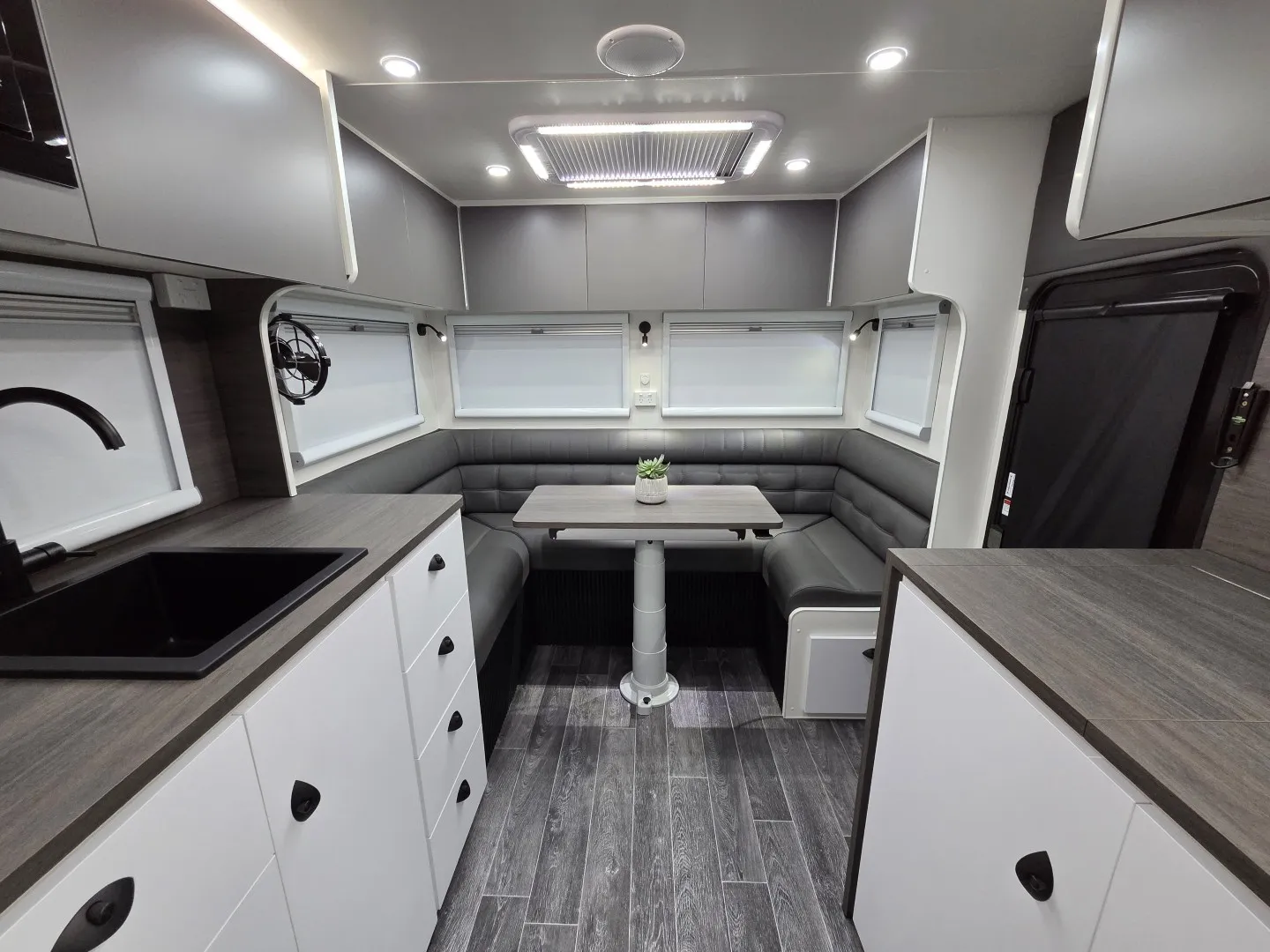 Safari Tuff Roader-X 226 Rear Club U-shaped lounge and dinette beside the kitchen