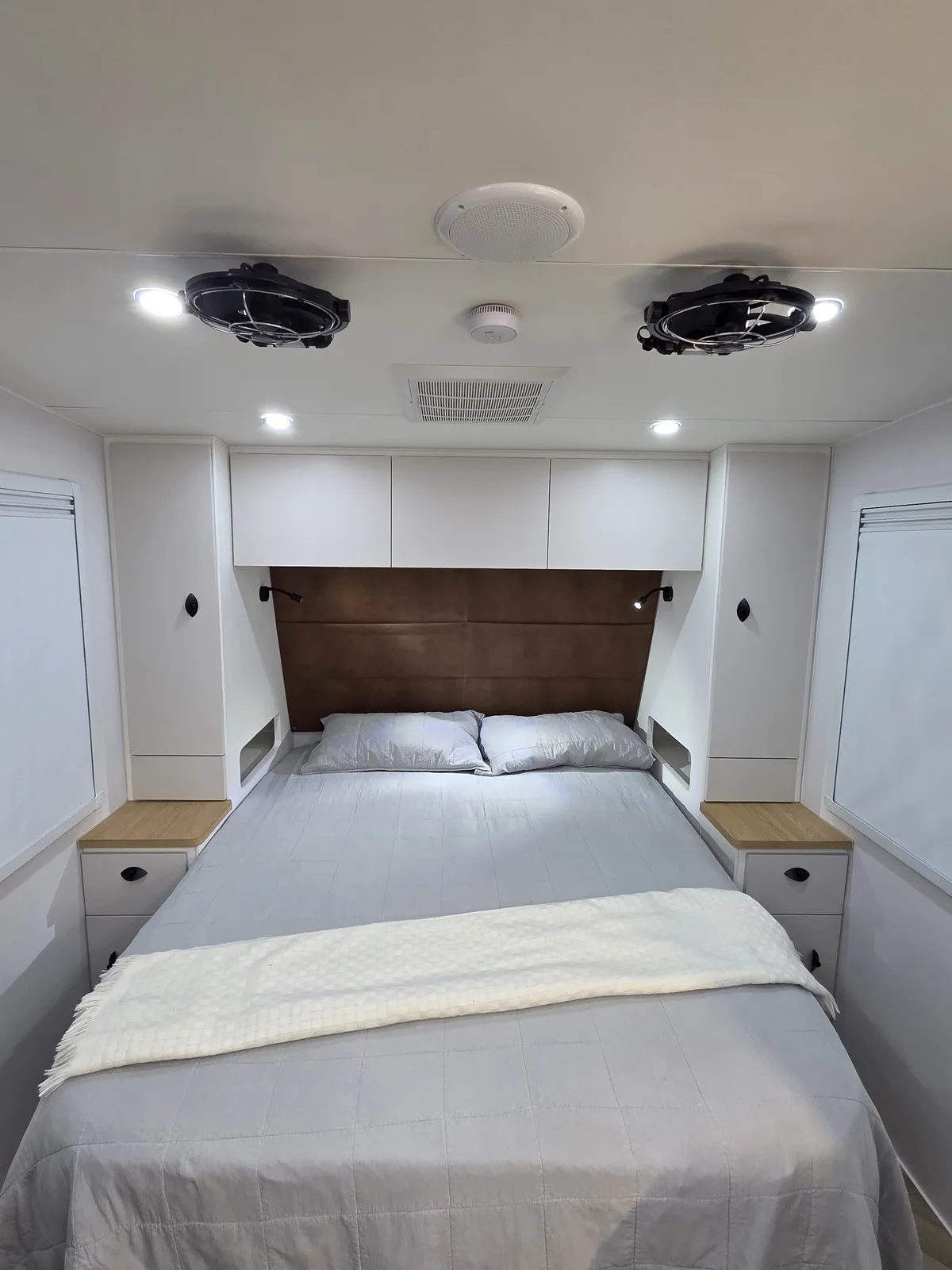 Safari Tuff Roader 1810 front bedroom with island bed and overhead cabinets